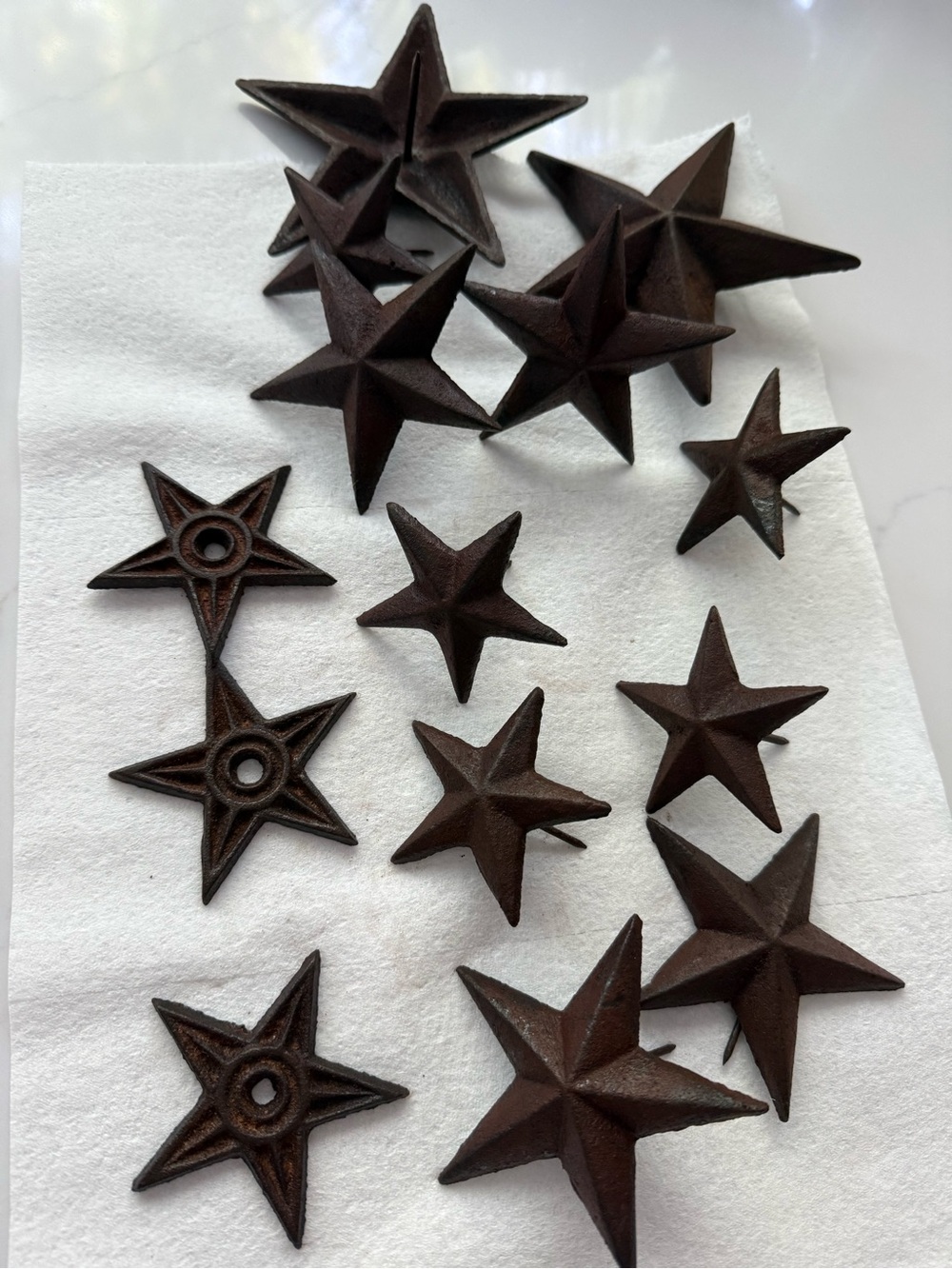 Antique cast iron stars